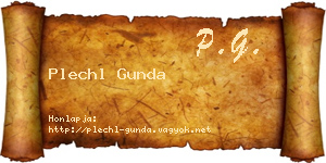 Plechl Gunda névjegykártya